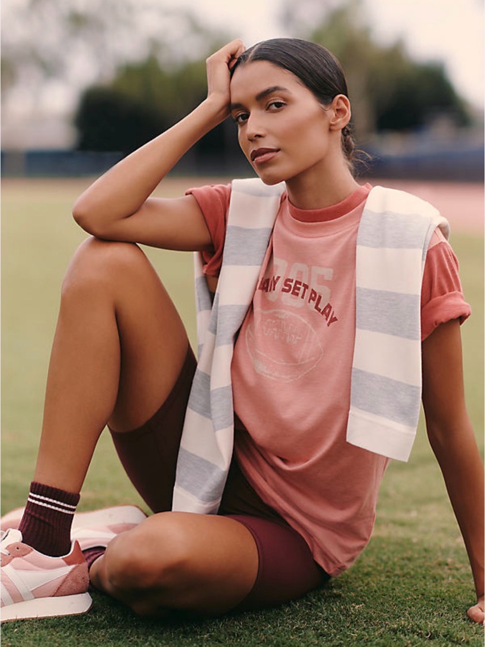 NWOT Daily Practice by Anthropologie "Ready Set Play" Graphic Tee Women’s XXS
